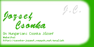 jozsef csonka business card